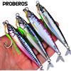 PRO BEROS PROBEROS 1/4 PCS Esche da pesca con jig in metallo ad affondamento lento - Esca dura stampata in 3D con ami tripli e lame in salice