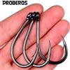 PRO BEROS PROBEROS 50 pezzi 1/0 # -10/0 # Ami da pesca affilati con spinato in acciaio ad alto tenore di carbonio Accessori per attrezzatura da pesca d'acqua dolce d'acqua salata Commercio all'ingrosso