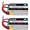 hrb Batteria Lipo HRB 6S 22.2v 1500mAh 100C con connettore XT60, Lipo RC per aeroplani 380L, elicotteri, droni, auto RC, barche RC