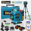 Gisam Gami 16 Linee Livello Laser Treppiede Linea Verde Autolivellante 360 Orizzontale e Verticale Telecomando Per makita 18v batterie pin