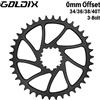 GOLDIX 0mm Offset Corona per bicicletta Denti larghi stretti 3 bulloni Montaggio diretto 34T 36T 38T 40T per guarnitura per bicicletta SRAM a 3 bulloni