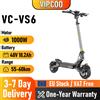 VIPCOO Monopattino Elettrico Veloce Vipcoo Vs6, Motore 1000W, Potenza di Picco 1200W, Batteria 48V 18.2Ah, Autonomia 50-60Km, Pieghevole, E-Scooter Urbano per Adulti