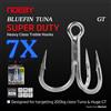NOEBY Ami tripli Super Duty di classe pesante 3/0 4/0 5/0 6/0 7/0 8/0 per la pesca di grandi dimensioni 200 kg Classe Bluefin Tonno GT Amo da pesca