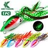 PRO BEROS 1 Pezzo Esca da Pesca in Piombo per Jigging, 6 Colori, 40-200g, con Doppio Amo, Luminosa al Buio, Placcata in Ferro, per Spigola e Calamari