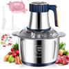 TKKEACE Tritacarne Elettrico 5L in Acciaio Inox 304, Trituratore Alimentare Multifunzione, Affettatrice per Verdure, Tritatutto, Processore per Alimenti per Bambini