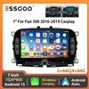 ESSGOO Autoradio Android 15 da 7 Pollici con CarPlay Wireless e Android Auto per FIAT 500 Abarth 2016-2019, 4+64G GPS Navi WIFI SWC RDS BT