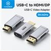 Hagibis Adattatore Hagibis da USB C Femmina a HDMI/DisplayPort Maschio per Collegare Laptop a Monitor Esterno 8K60Hz, Convertitore da Type-C a HDMI/DP