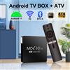 MX10 Chromecast Google TV Allwinner H313 MX10 F1 Mali-G31 con Wi-Fi Integrato 2.4G+BT5.0, Lettore di Alta Qualità con Supporto per Controllo Vocale Remoto