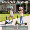 TODIMART Monopattini elettrici T1 con motore brushless da 130W, batteria 22,2V 2.6Ah, velocità 16 km/h, leggeri, pieghevoli, pneumatici in gomma completa per adulti e bambini
