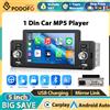 podofo Autoradio Podofo 1Din 5'' con Carplay, Lettore Multimediale MP5, Schermo Touch, Android Auto, Stereo Universale per Auto con Supporto TF USB