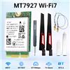 fenvi Scheda Wi-Fi Fenvi WiFi 7 MT7927 M.2 Tri-Band 2.4G/5G/6GHz BT5.4, Adattatore di Rete Wireless con Antenna, Kit Desktop per Win11