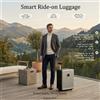 DOUBLE TRAVELLER Valigia Elettrica Multifunzione con Password, Trolley da Viaggio per Affari, Bagaglio a Mano Leggero e Cavalcabile