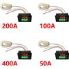 Aideepen Amperometro Voltmetro Hall DC 0-300V 50A 100A 200A 400A, Monitor Batteria, Misuratore Digitale LED di Corrente e Tensione 12V 24V 36V 48V 60V per Auto