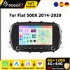 Podofo 2 Din 7" 6+128G Autoradio Android per Fiat 500X 2014-2020, GPS, Navigazione, WiFi, BT, Lettore Multimediale, CarPlay, Android Auto, FM, RDS, Sistema Intelligente per Auto