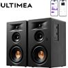 ULTIMEA Diffusori da Scaffale a 3 Vie con Woofer da 5.25'', 70W RMS, Controllo tramite App, Tecnologia Edge Horn e BassMX per Home Theater, Giradischi