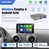 AUTOABC Adattatore Wireless CarPlay Android Auto Mirror Link AirPlay Bluetooth Navigazione GPS per Audi A3 S3 8v A3 A4 A5 Q2 Q7 B9 Supporto Telecamera