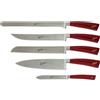BERKEL SET DI 5 COLTELLI CHEF, ELEGANCE ROSSO