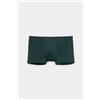 Tezenis Boxer In Cotone Stampato Bordi A Contrasto Con Logo Uomo Verde