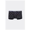 Tezenis Boxer In Cotone Stampato Bordi A Contrasto Con Logo Uomo Stampa