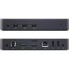 DELL D3100 Cablato Nero (USB 3.0 Ultra HD Triple Video - Docking D3100, Wired, 3.5 mm, 10,1000 Mbit/s, Black, USB Warranty: 12M) [452-BBOR]