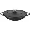 Tramontina Trento 20907-032 Padella wok, diametro max. 32 cm, ghisa/alluminio pressofuso, adatta ai fornelli a induzione, con coperchio incluso