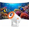 Selius Mini proiettore da 200 lumen ANSI - Risoluzione HD 720P - Sistema operativo Android 13 - Connessione Wi-Fi 6 - Proiettore portatile - Ideale per home cinema, gaming e presentazioni