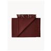 Silkeborg Uldspinderi Coperta in baby alpaca con frange Lima - Rosso