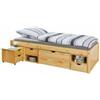 Letto singolo con vani contenitori e comodino claas legno 90x200 cm
