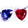Rubino Naturale E Tanzanite Tra 8 A 10 KT Paio Certificato Loose Gemma R16