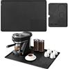 JOLANG Tappetino in Silicone per Macchina da Caffè,Tappetino Macchina Caffè 2 in 1 | con Vassoio Rimovibile, 60 x 40 cm Scolapiatti per Cucina, Protezione Piano di Lavoro, Antiscivolo e Resistente al Calore