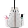 Generic Zaino a tracolla da tennis per donne e uomini | Borsa a tracolla da tennis con tracolla regolabile, poliestere impermeabile, tasche portaoggetti, gancio per recinzione