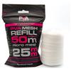 PVA HYDROSPOL Rete di ricarica in PVA Mesh, ricambio per la pesca alla carpa, accessori per la pesca alla carpa, solubile in acqua, misure in larghezza 15/25/35/50 mm, lunghezza 10+1/25/35/50/100 m