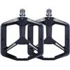 Wodsty Pedali per bicicletta MTB CNC in alluminio con riflettori StVZO, pedali piatti antiscivolo per mountain bike e bici da trekking, 3 cuscinetti sigillati, nero, 120 x 107 mm
