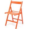 LIBEROSHOPPING Sedia pieghevole in legno colorata ARANCIO 1 pezzo