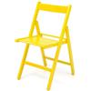LIBEROSHOPPING Sedia pieghevole in legno colorata GIALLO 1 pezzo