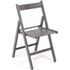 LIBEROSHOPPING Sedia pieghevole in legno colorata GRIGIO 1 pezzo