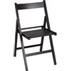 LIBEROSHOPPING Sedia pieghevole in legno colorata NERO 1 pezzo