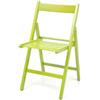 LIBEROSHOPPING Sedia pieghevole in legno colorata VERDE 1 pezzo