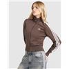 adidas Originals Womens adidas Originals Fluffy 3-Stripes Knit Track Top - Marrone, marrone