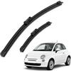 TITRIA® Tergicristalli Anteriori Specifici per Fiat 500 Tipo 312 dal 07/2007 al 06/2024 - 60 cm + 35 cm (24″ + 14″) - Attacco Push‑Lock 19 mm - Set 2 Spazzole