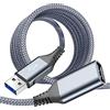 sweguard Cavo Prolunga USB 3.0 [3M] Cavo Prolunga Maschio A Femmina A 5Gbps Nylon | Specifiche USB 3.0, trasferimento 5 Gbps, compatibile con HDD, fotocamera, stampante, tastiera, mouse, nylon intrecciato