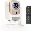 Selius Proiettore portatile Beamer - Luminosità di 450 lumen ANSI - Risoluzione Full HD 1080p - Ideale per home cinema e streaming