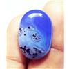 Gemma Naturale Sciolta Calcedonio Blu Ovale Cabochon 16.80 Ct