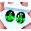 rogem54 Naturale Tsavorite Granato Ovale Forma Loose Gemma 16 KT Certificato Paio RG01