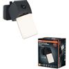 OSRAM Lampada da parete esterna grigio scuro, bianco caldo, 3000 K, IP54, sensore di luce, Policarbonato (PC), 275 lm, 2,5 W, LED installato in modo permanente
