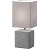RL LIVE YOUR LIGHT Reality Leuchten Reality R50131087 Ping Lampada Tavolo, 1xE14, 40 W, Quadrato, Titanio, 13x11x29 cm E14