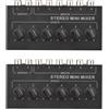 No 2X CX600 Stereo 6 Canali Mixer Passivo Mixer Audio Portatile 6 nel 2 Out 6434