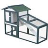 EasyComfort Gabbia per Conigli Animali in Legno di Abete Doppia Porta 140x65x100cm