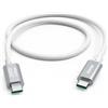 Hama Full Feat Cavo USB C a USB C 240W 1.5M - Ricarica Rapida PD 3.1 & QQC® 4+, Cavo Nylon, Trasferimento Ultra Veloce 10Gbps, Doppia Schermatura, Compatibile con Smartphone PC - Bianco
