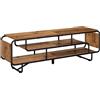 Syfax Supporto TV, dimensioni 140 x 36 x 45 cm, realizzato in legno massello e truciolato
